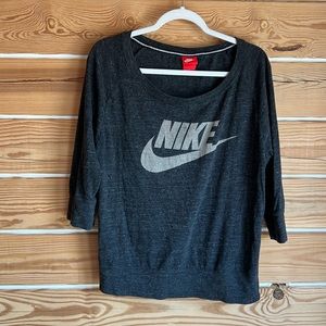 Nike open neck top L
